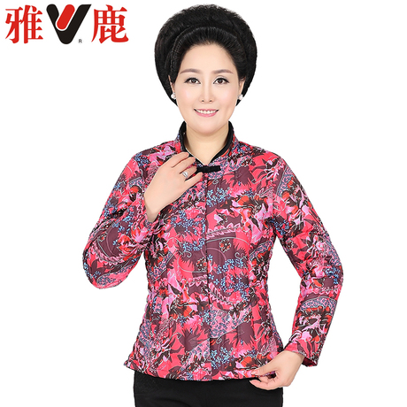 yaloo/雅鹿雅鹿中老年羽绒服内胆女短款轻薄冬季加厚大码立领长袖商品大图