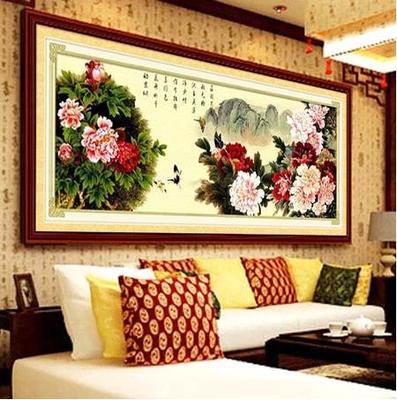 牡丹花挂画成品618大促