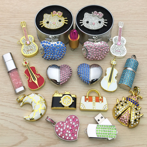 时尚水晶u盘8g个性创意车载可爱男女生礼品u盘8g定制logo刻字U盘