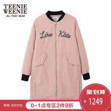 TeenieWeenie小熊2018秋冬新款女装休闲韩版长款早秋chic撞色外套图片