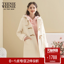 TeenieWeenie小熊2018秋冬新款女装毛呢外套休闲中长款呢子大衣图片