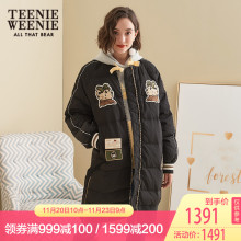 TeenieWeenie小熊2018秋冬新款女装韩版加厚中长款羽绒服外套图片