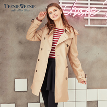 Teenie Weenie小熊女装chic风衣女英伦中长款外套TTJT74901A图片