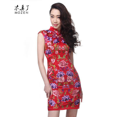 木真了官方旗舰店专柜同款新娘结婚敬酒服绣花旗袍连衣裙42755