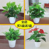 仿真绿植墙绿萝假盆栽室内客厅花摆设摆件花塑料花小盆栽绿植装