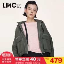 金羽杰2017秋装新款时尚可脱卸帽子大口袋短外套女宽松7360303图片