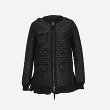 【店铺活动款】LINC金羽杰时尚下摆荷叶边拼接圆领羽绒服女381616图片