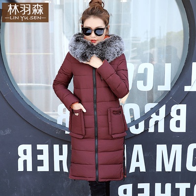 棉衣服2018新款女冬季加厚韩版冬天外套女士中长款棉服毛领厚棉袄