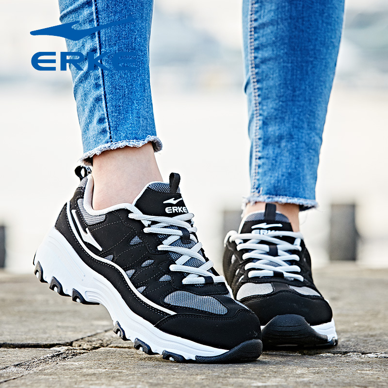 ERKE Women's Shoes Running Shoes Winter 2019 New Autumn Winter Women's Fashion Shoes Casual Shoes Sneakers Women