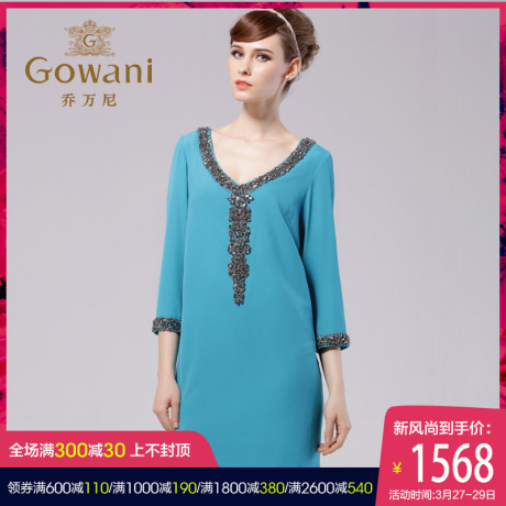 乔万尼旗舰店夏季清仓镶边后系蝴蝶结桑蚕丝真丝廓形连衣裙商品大图