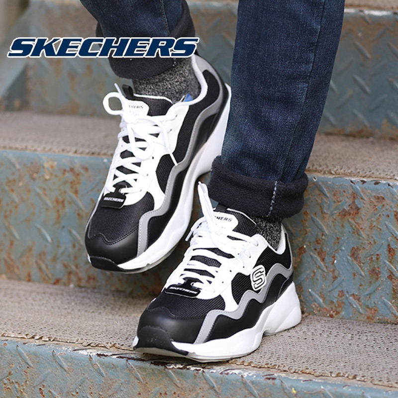 Skechers casual shoes men's shoes 2019 new low top panda shoes sports board shoes 999859-BKW