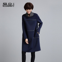 邑品内搭高领连衣裙套头直筒2018春装女装新款中长款过膝打底裙子