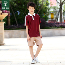 东莞市常平小学生校服夏季夏装纯棉短袖T恤短裤常平小学校服套装