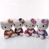 日本和服凯蒂猫公仔猪年吉祥物毛绒玩具布娃娃KT猫小挂件活动礼品