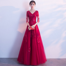 新娘敬酒服2018夏季新款时尚优雅结婚礼服裙女修身显瘦回门服长款
