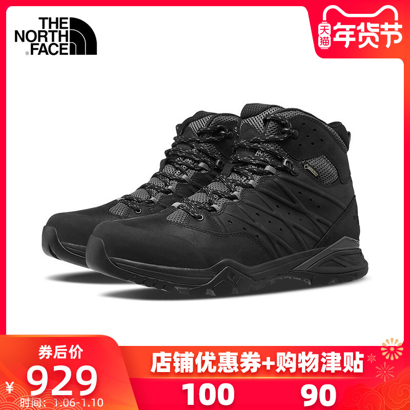 The NorthFace North 2019 Winter New Mountaineering Shoes Men's High Top Outdoor Waterproof Walking Cotton Shoes 2YB4