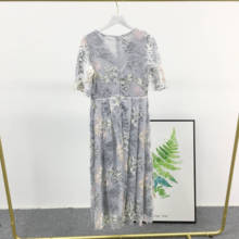 設計款 中國風刺繡連衣裙高定HH1980 禾火輕奢定制2019夏季新款