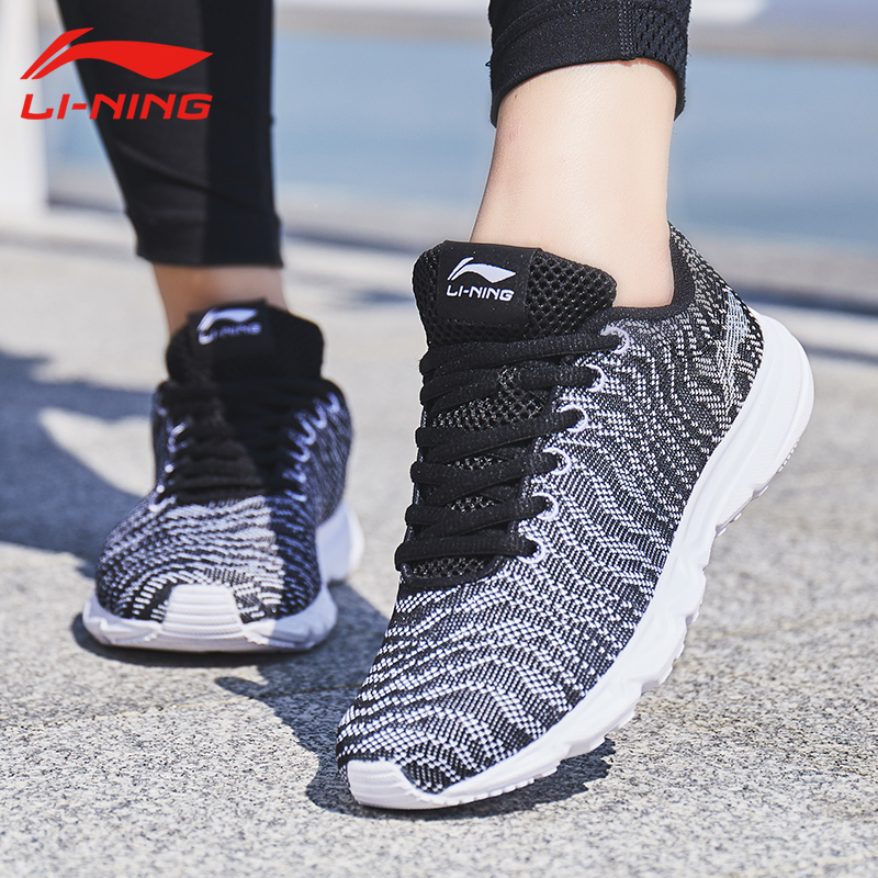 Li Ning Women's Running Shoes, 2019 Autumn New Breathable Sports Shoes, Women's Mesh, Student Tourism, and Leisure Shoes