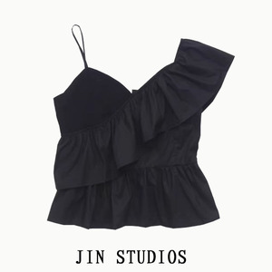 显瘦百搭个性不对称背心