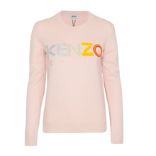KENZO/高田贤三秋冬新款毛绒字母LOGO粉色羊毛针织衫女 2TO457图片