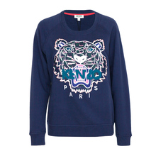 KENZO/高田贤三18秋冬新款粉色刺绣虎头修身长袖卫衣女4XE 2SW802图片