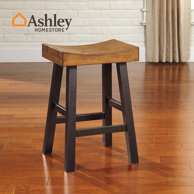 Ashley爱室丽家居 美式复古椅子简约餐椅无靠背做旧家用凳子 D548