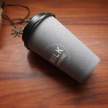 可带盖防烫杯子 一次性奶茶杯加厚纸杯咖啡杯加绒发泡杯400m500ml