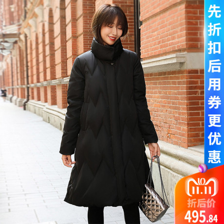 ITISF4/艾夫斯2018新款羽绒服女小个子中长款白鹅绒韩版时尚潮商品大图