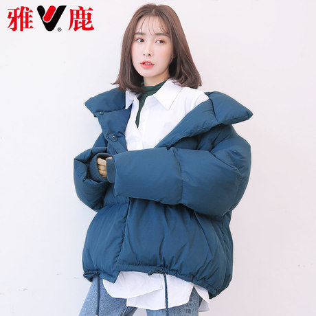yaloo/雅鹿2018新款反季羽绒服女韩版时尚宽松短款羽绒上衣外套潮商品大图