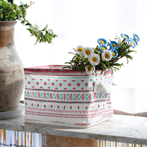 布艺棉麻可折叠收纳筐