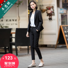 黑色小西装外套女2018新款韩版秋冬职业装女装休闲小西服套装正装图片