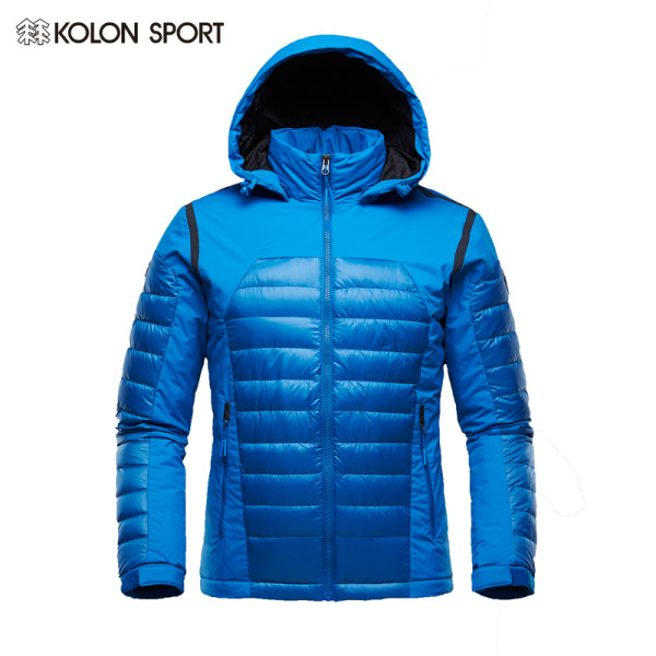KOLONSPORT可隆男轻量防风保暖连帽运动户外鹅绒羽绒服LHDW52011