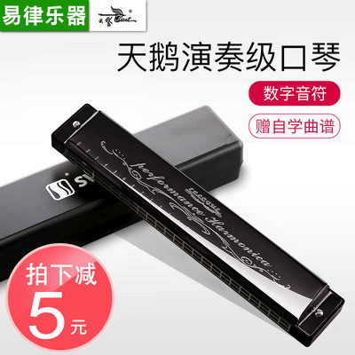 口琴24孔学生哪款好_国光口琴24孔复音初学者