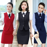 职业装马甲套装2019新款女春夏空姐正装制服酒店前台美容师工作服