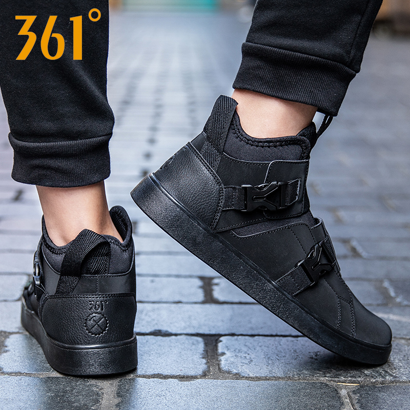 361 degree men's shoes, high top board shoes, men's new black fashion shoes in spring and autumn 2019, Air Force One, 361 sneakers, men's