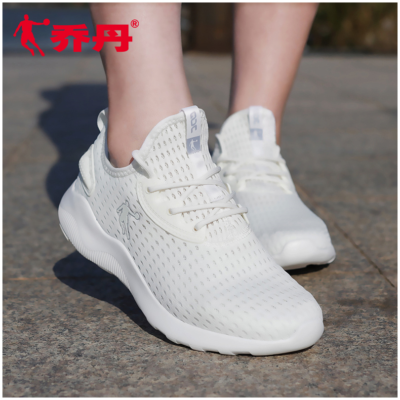 Jordan Women's Running Shoes 2019 Summer Mesh Breathable Sports Shoes Authentic Women's Thick Sole White Casual Shoes