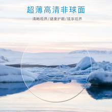 1.61 1.67非球面绿膜防辐射1.74防蓝光变色近视平光镜片超薄 1.56