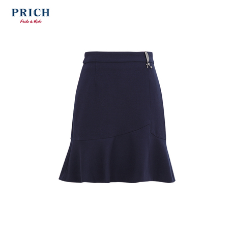PRICH2019春季新款韩版女装百褶裙显瘦荷叶边半身裙PRWH95153M商品大图