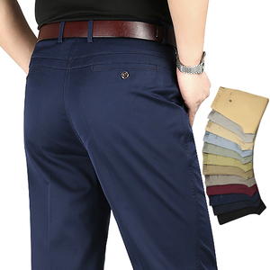 冰丝棉裤子男夏季薄款中年爸爸男裤子春夏中老年休闲裤男宽松直筒