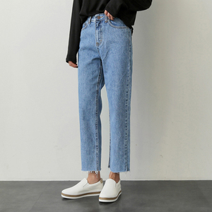 韩版宽松阔腿牛仔裤