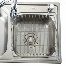 网格洗菜盆沥水篮水槽水池控水筐挂篮篮子不锈钢盆碗篮碟架长方形