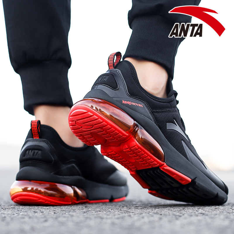 Anta Running Shoes Men's Shoes 2019 Winter New Genuine Half Palm Air Cushion Shock Absorbing Low Top Running Shoes Fitness Sports Shoes