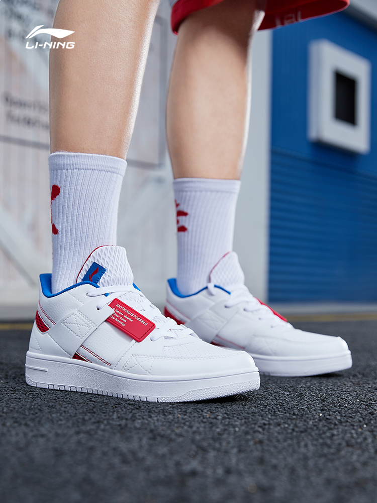 Li Ning Men's Shoes High top Board Shoes Autumn and Winter 2019 New Knight Air Force One Small White Shoes Casual Sneakers Men