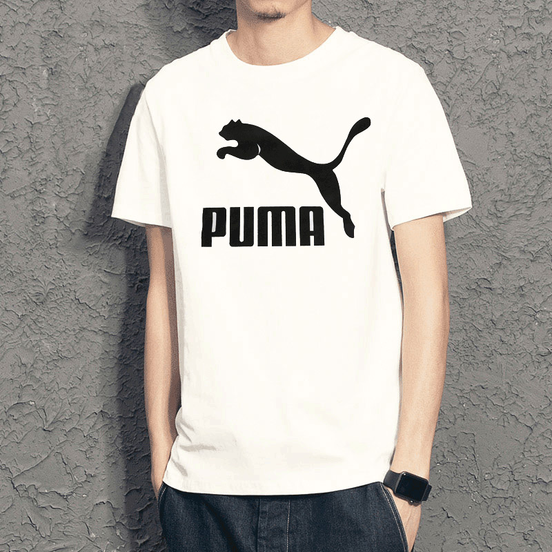 PUMA Puma Short Sleeve Men's 2020 Summer New Sportswear Running Training Breathable Pure Cotton T-shirt 596535