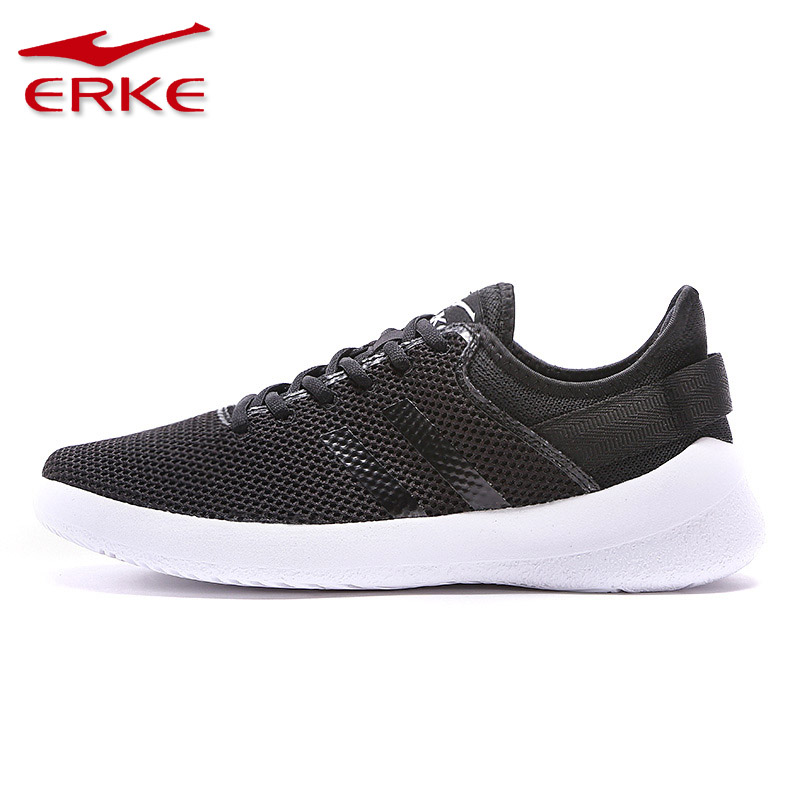 ERKE Summer Men's Shoes Sports Casual Flat Shoes Comfortable Breathable Mesh Shoes Comfortable Walking Travel Shoes