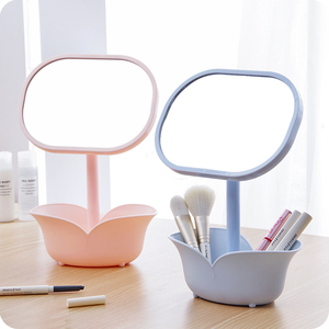 台式化妆镜带储物盒