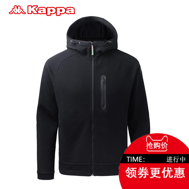 KAPPA卡帕男装运动服外套连帽开衫卫衣休闲上衣2018新品K0852MK03