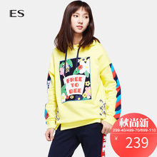 艾格 ES 春新品时尚动感活力十足长袖印花T恤女图片