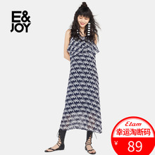 Etam/艾格E＆joy2017夏新品简约时尚露肩连衣裙F463图片