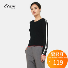 艾格 Etam  春款时尚宽松运动休闲修身圆领针织衫 K379图片